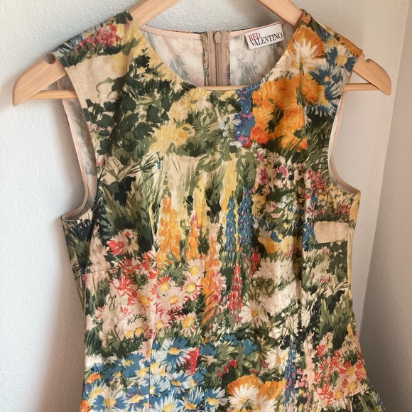 Red Valentino Floral Fit & Flare Dress Size 44 - Picture 2 of 9